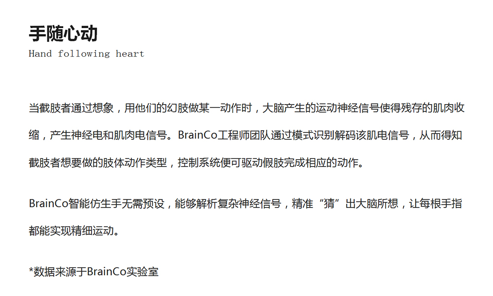 BrainCo智能仿生手